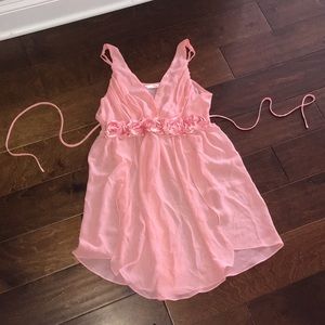 Flora light pink babydoll chemise